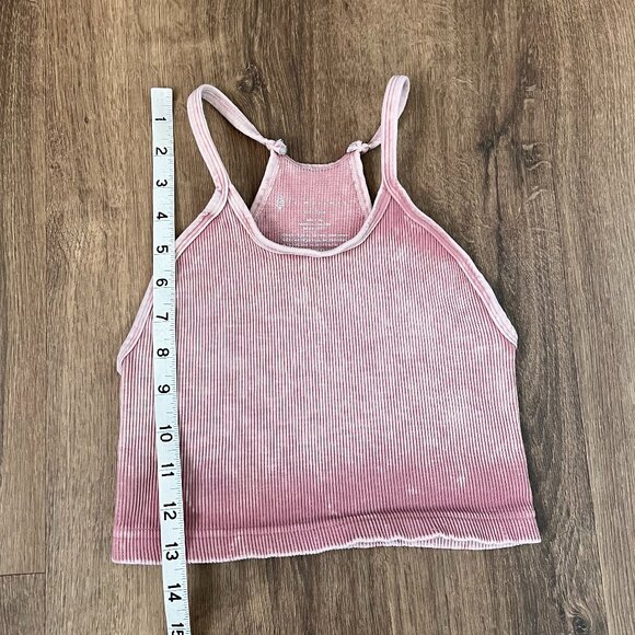 Free People Movement Happiness Runs Crop Tank Women's Pink Crop-top Sz XS/S - Picture 6 of 8